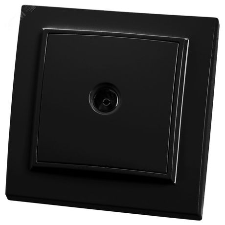 Розетка телевизионная 1-местная, серия Эрна, PST00-9008-03, черный | 39476 STEKKER FERON PST00-9008-03
