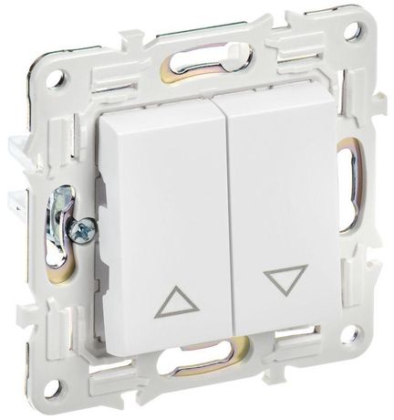 Выключатель жалюзи SKANDY 10А SK-V12W арктич. бел. IEK SK-V15-0-10-K01