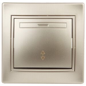 Переключатель 1-кл. СП Plano 10А IP20 1-103-04 250В шампань Intro Б0030039 ЭРА