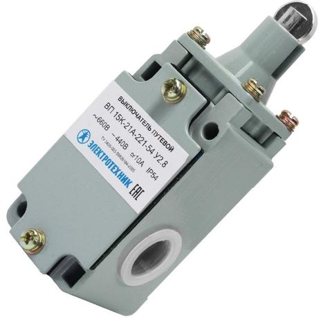 Выключатель путевой ВП-15К21А221-54У2.8 1НО+1НЗ 10А IP54 толкатель с роликом прямого действия Реле и Автоматика A8014-34129528