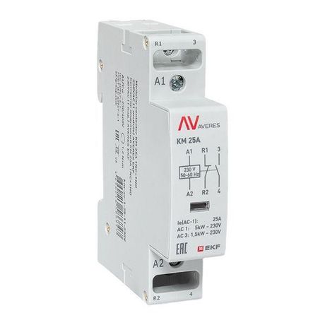 Контактор модульный КМ 25А 1NC+1NO 230VAC (1 мод.) AVERES | km-av-1-25-11-230V EKF