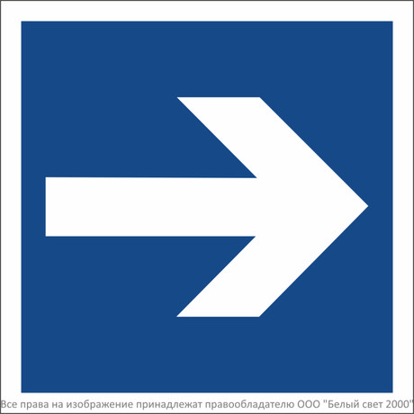 Знак безопасности BL-2020B.N20''Направляющая стрелка'' - a23013 BS