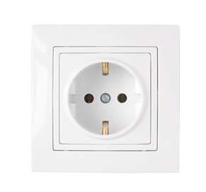 Розетка 1-м СП 10А IP20 с заземл. бел. Bylectrica РС16-342