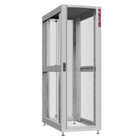 Шкаф серверный 42U 800х1070 передняя дверь: одностворчатая перфорированная IP20. задняя двустворчатая боковые панели: без. цвет: серый RAL7035 - NS 8142.7340 SYSMATRIX