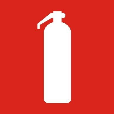Пиктограмма (пластина) ППБ 0003 Огнетушитель (105х105) | 2502001130 Световые Технологии