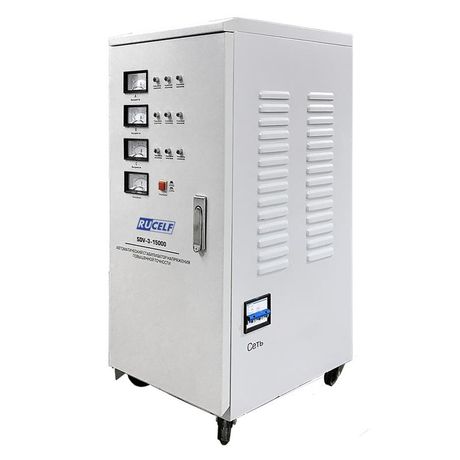 Стабилизатор напряжения RUCELF электромеханический трехфазный 15 кВт напольный - SDV-3-15000