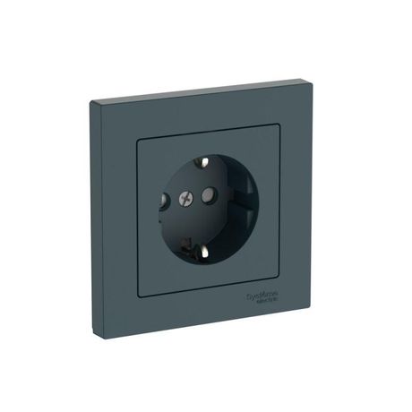 Розетка AtlasDesign 16А с заземл. защ. шторки быстрозажим. клем. в сборе изумруд SE ATN000844S APC