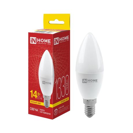 Лампа светодиодная LED-СВЕЧА-VC E14 14Вт 3000К IN HOME арт. 4690612063096