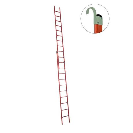 Лестница приставная диэлектрическая ЛСПРД-7.0 Евро Крюки раздвижная стеклопластик. Антиток Д471578 Диэлектрик