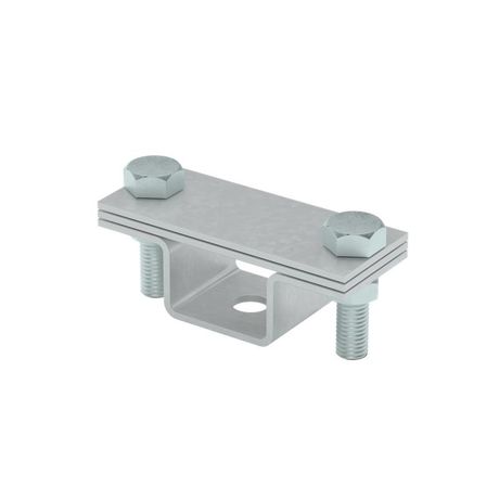 Универсальный держатель на мостовой опоре для полосы до 40 мм с 2 пластинами | UDMO2-B40 КМ-профиль MA0529