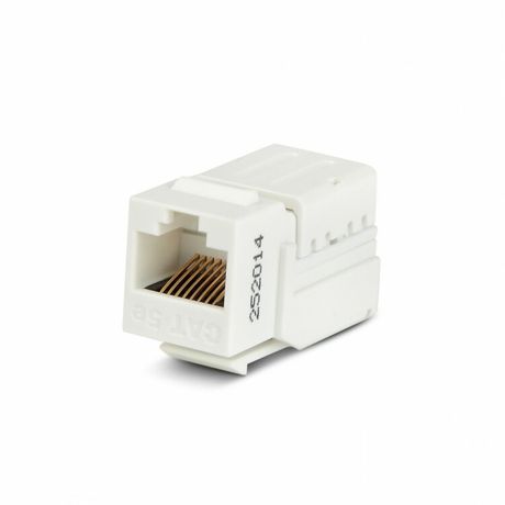 Вставка Keystone Jack KJNE-8P8C-C5e-90-WH RJ-45(8P8C), категория 5e, 110 IDC, заделка с помощью NE-TOOL, белая | 46653 Hyperline