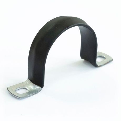 Скоба металлическая двухлапковая с полимерным покрытием СМД-П d38-40 мм (50 шт/уп) | PR08.6020 Промрукав Строитель