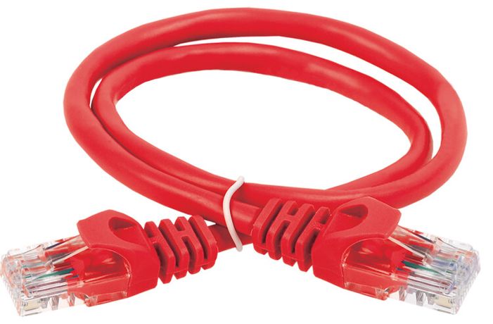 Коммутационный шнур кат. 5Е UTP PVC 7м красный | PC04-C5EU-7M ITK IEK