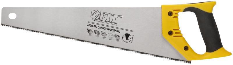 Ножовка по дереву, мелкий каленый зуб 13 ТPI, 3D заточка, пласт.прорезиненная ручка, Профи 400 мм - 40474 РОС