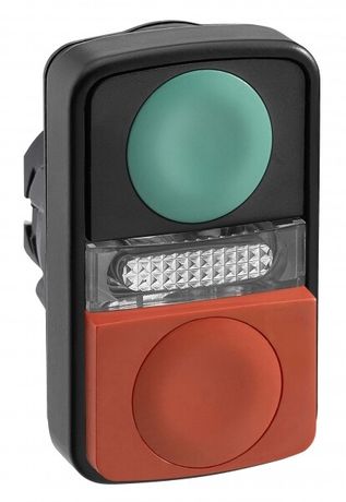 ГОЛОВКА КНОПКИ ДВОЙНАЯ БЕЗ МАРКИР + LED ZB5AW7L3740 | Schneider Electric