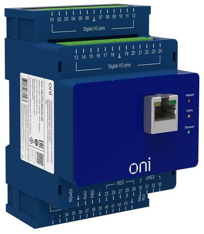 Модуль ЦПУ ПЛК 150 9 UI 10 UIO 24 DIO 24В DC без экрана ONI PLC-150-CPU-09U34U-0D IEK