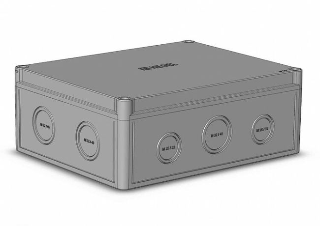 Коробка ПК низкая крышка. пуст. сер. HEGEL КР2803-710