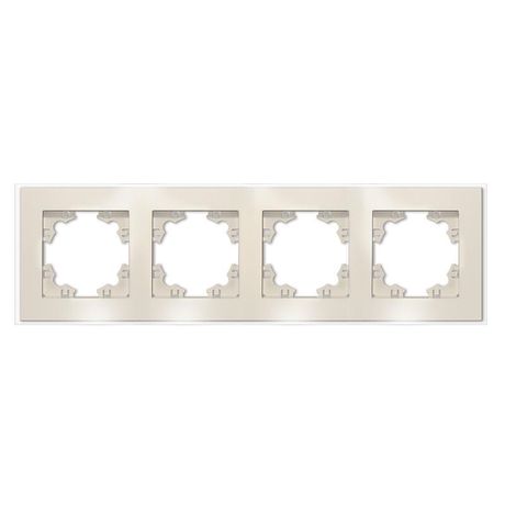 Афина рамка стеклянная четырехместная универсальная, слоновая кость (ivory) (еврослот) - 2275 Союз