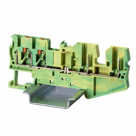 Клемма заземления под вставной штекер, зажим push-in, 4 точки подключения, 2.5 кв.мм | VPR-2.5-QT-2P-PE DKC ДКС