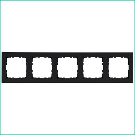 Рамка G-Classic 5-постовая, цвет черный матовый (soft touch) - G1005PB Jasmart