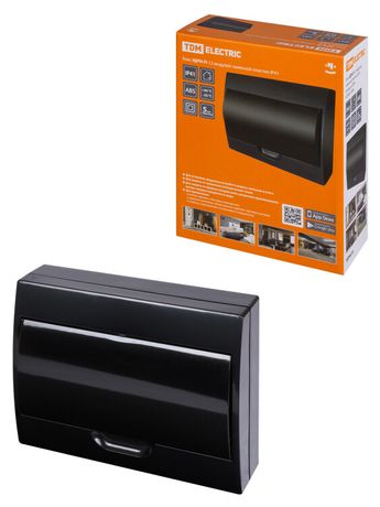 Бокс пластиковый навесной ЩРН-П-12 модулей IP41, Антрацит | SQ0901-0904 TDM