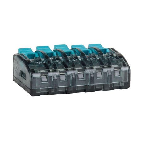 Клемма строительно-монтажная OptiKit СМК 221-415 с рычагом 5 отверстий 0,2-2,5(4,0)мм2 | 351069 КЭАЗ