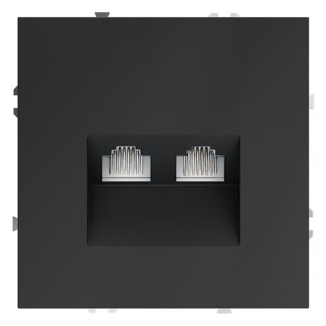 Розетка компьютерная 2-м СП S70 RJ45 + кат.6 механизм графит Voltum VLS060207 Voltum арт. VLS060207