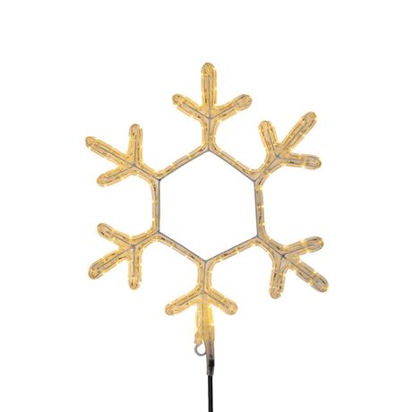 Фигура профессиональная Снежинка, цвет теплый белый, размер 30х28см - 501-210 NEON-NIGHT