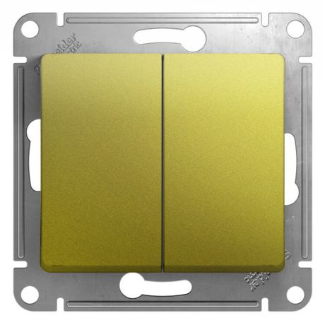 Выключатель 2-кл. СП Glossa 10А IP20 (сх. 5) 10AX механизм фисташк. SE GSL001051 APC