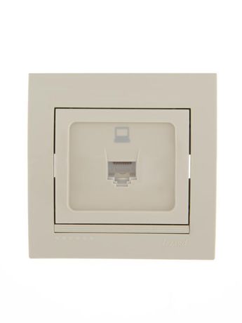 Розетка компьютерная СП Deriy RJ45 крем. LEZARD 702-0303-139