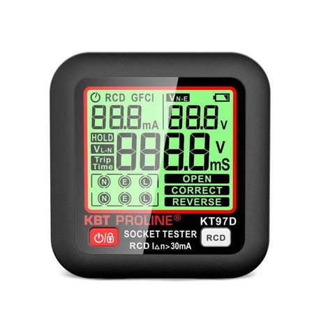 Тестер розеток и УЗО КТ 97D серия PROLINE | 91921 КВТ