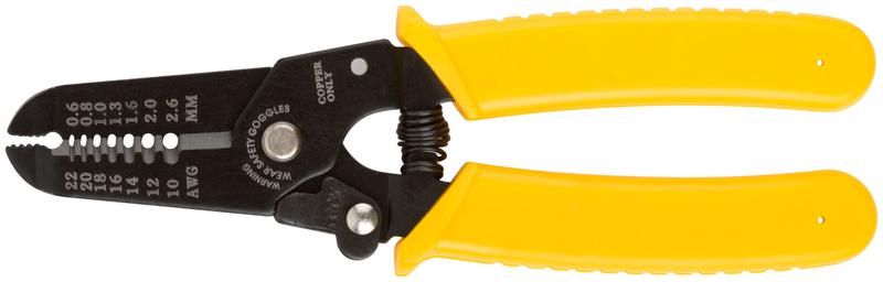 Клещи для снятия изоляции, диаметр проводов 0,6-2,6 мм, Профи, пластиковая ручка 160 мм - 60020 РОС