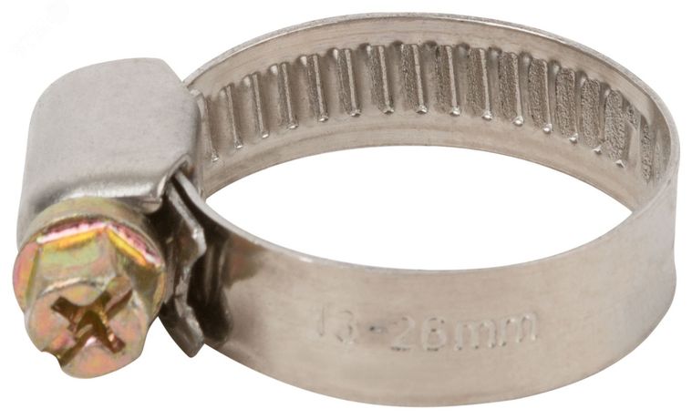 Хомут обжимной (нержавеющая сталь) 13-26 мм - 64275 РОС