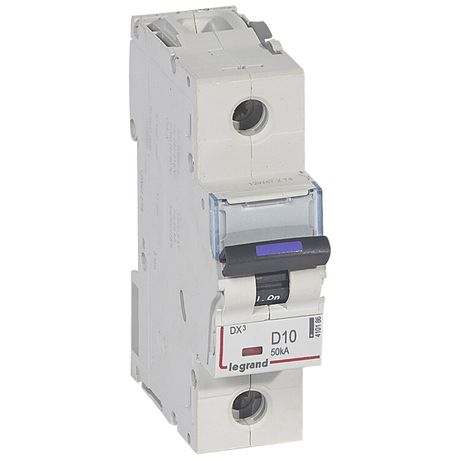Выключатель автоматический однополюсный DX3 10А D 50кА (1,5 мод) | 410186 Legrand Legrand арт. 410186