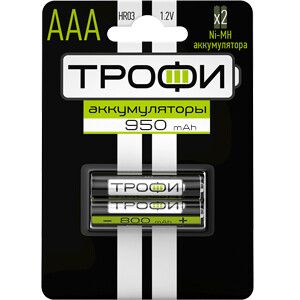 Аккумулятор HR03-2BL 950 mAh (20/240/17280) (AAA) | C0032097 ТРОФИ