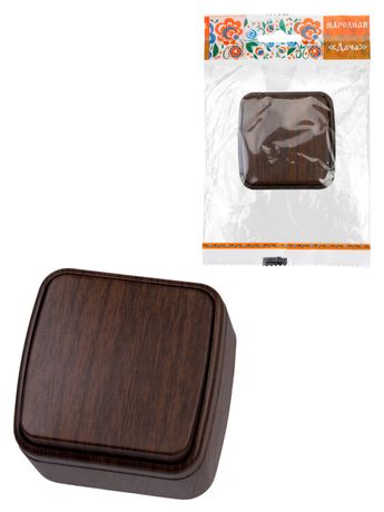 Выключатель 1-кл. открытой установки IP20 10А, венге "Дача" Народная | SQ1824-0041 TDM