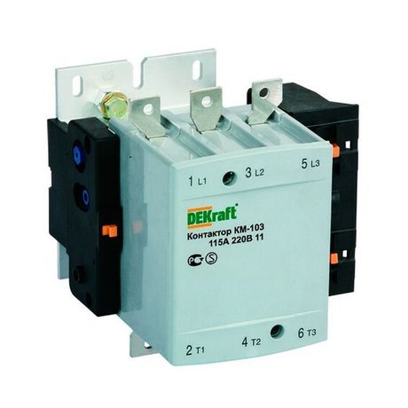 Контактор КМ-103 150А кат. 220В AC 1НО+1НЗ AC-3 DEKraft 22152DEK APC