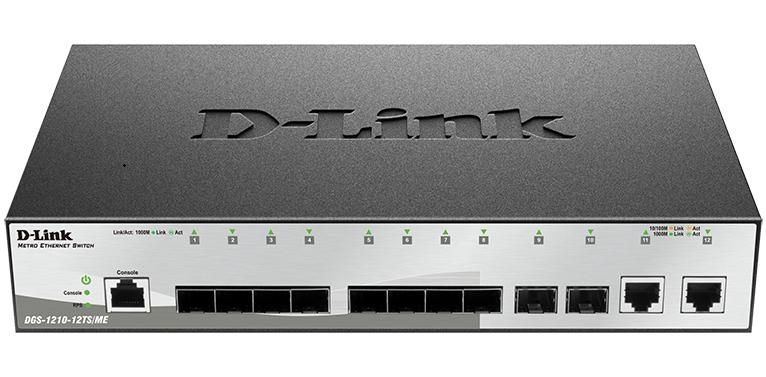 Коммутатор управляемый DGS-1210-12TS/ME/B1A 2G 10SFP D-Link 1365950