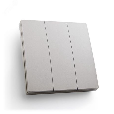 Кнопка-выключатель беспроводной 230V 500W трехклавишный, серебро - 41721 FERON TM83