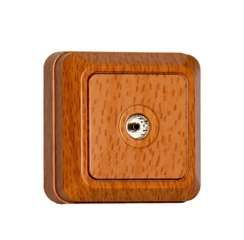 Розетка телевизионная тупиковая TV 1-м ОП Олимп 4-2400МГц 75Ом бук (еврослот) UNIVersal 7946772 Союз