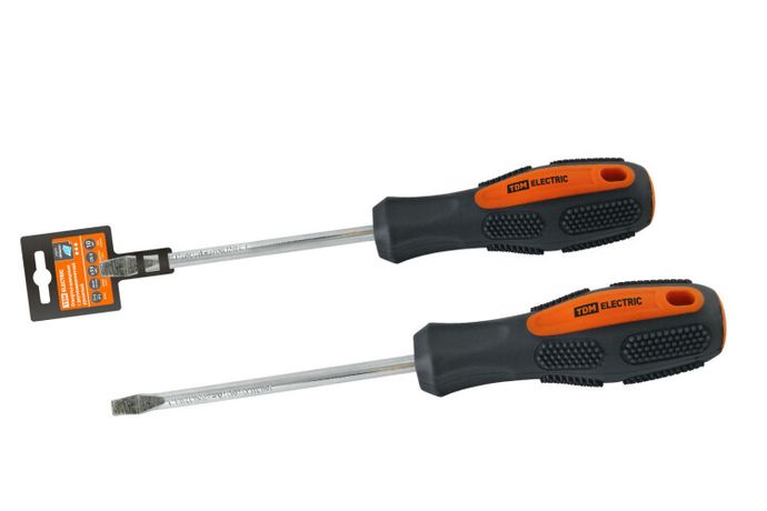 Отвертка шлицевая двухкомпонентная, CR-V тип SL8.0x150, серия "Алмаз" | SQ1006-1011 TDM