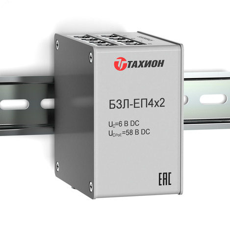 Устройство грозозащиты РоЕ 8хRJ45, 250 МГц, IP20, на 35 мм DIN-рейку - БЗЛ-ЕП4х2 Тахион 20157 БЗЛ-ЕП8