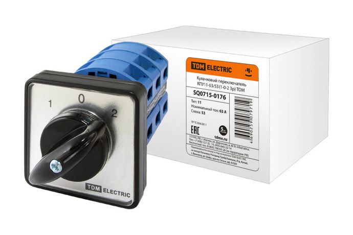 Кулачковый переключатель КПУ11-63/53 (1-0-2 3р) - SQ0715-0176 TDM