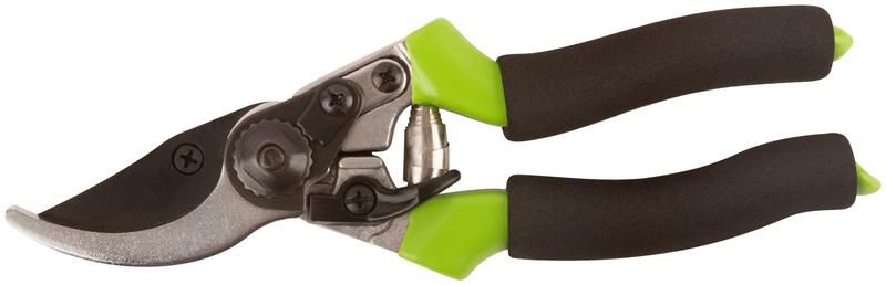 Секатор режущие кромки внахлест тефлон. покрытие лезвий пластик. ручки с мягкими накладками 215мм FIT 77086 РОС