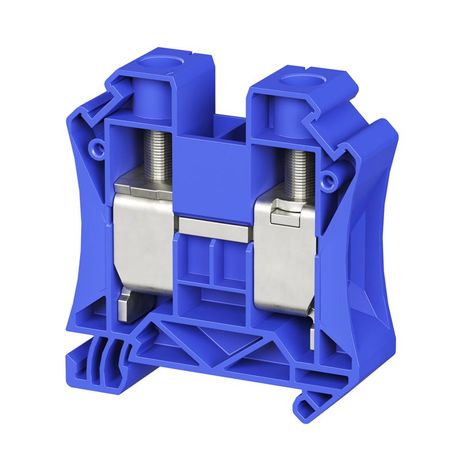 Клемма проходная винтовой зажим 2 точки подключения 35кв.мм син. DKC TUR-35R-BU ДКС