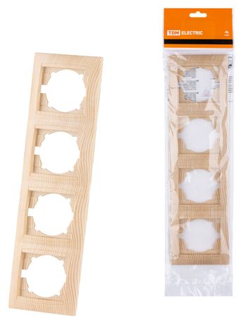 Рамка 4-х постовая вертикальная сосна "Лама" | SQ1815-0335 TDM