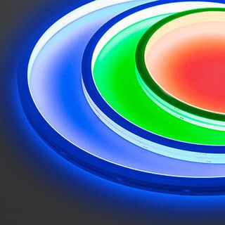 Светодиодная лента герметичная MOONLIGHT-TOP-B84-13x12mm 24V RGB (12 W/m, IP67, 5m, wire x2) (Arlight, Вывод кабеля боковой) | 041485 Arlight