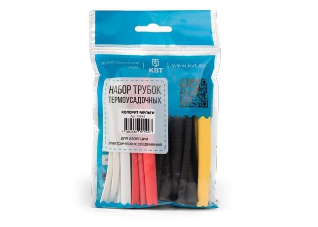 Набор термоусадочных трубок Колорит 12/6 (КВТ) (нарезка 100мм) - 73641