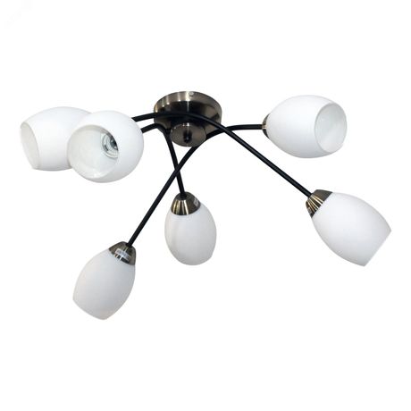 Светильник 11267В-3/6 черн (Плафон 8368) НПБ 01-6х60-120 Е27 ИУ потолочный - 1005404893 Элетех