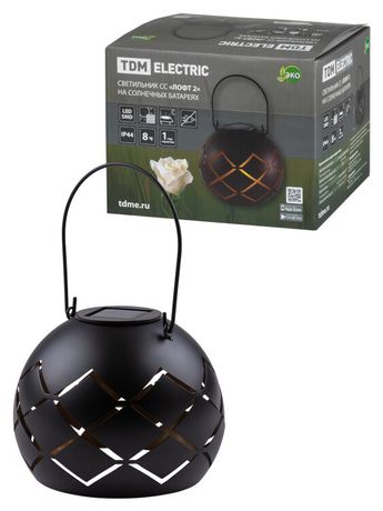 Светильник СС "Лофт 2" на солнечных батареях, сталь, 15х12 cм, | SQ0330-0120 TDM